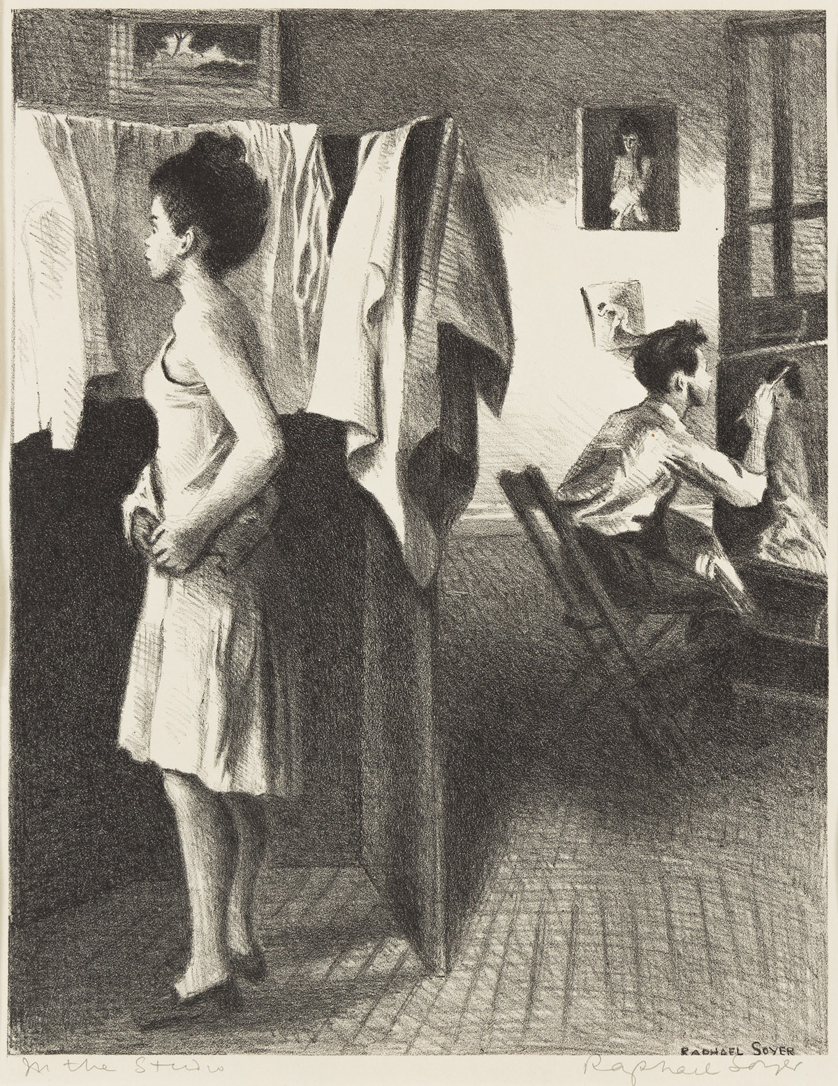 RAPHAEL SOYER (1899-1987) In the Studio.